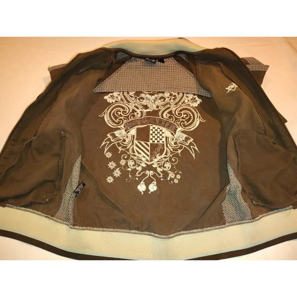 Rare BILLABONG Jacket Vintage Surfer/Skater Moto Retro Med Graphic Graffiti Back
